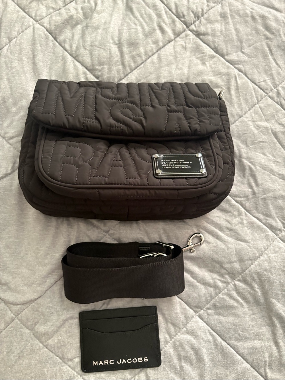 Marc Jacobs Quilted Chocolate Brown Belt Bag with Cardholder